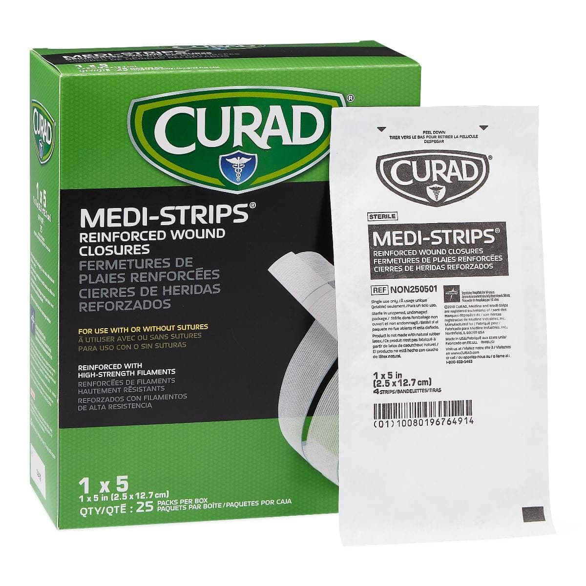 Medline Medline CURAD Medi-Strip Reinforced Wound Closures NON250501Z