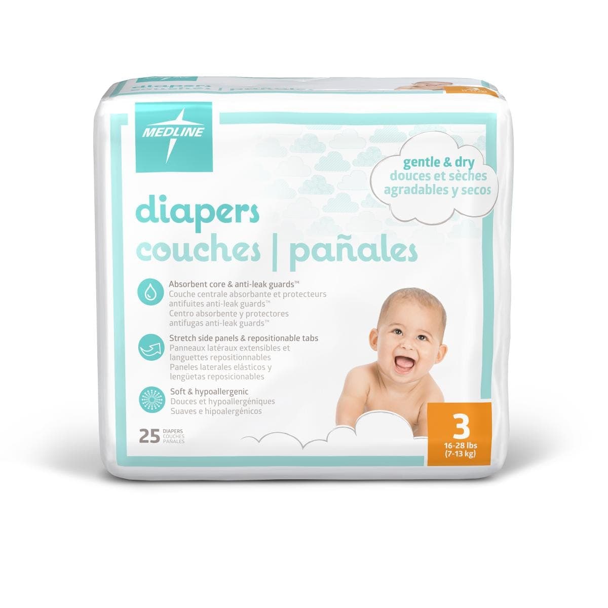 Medline Medline Disposable Baby Diapers MBD2003Z