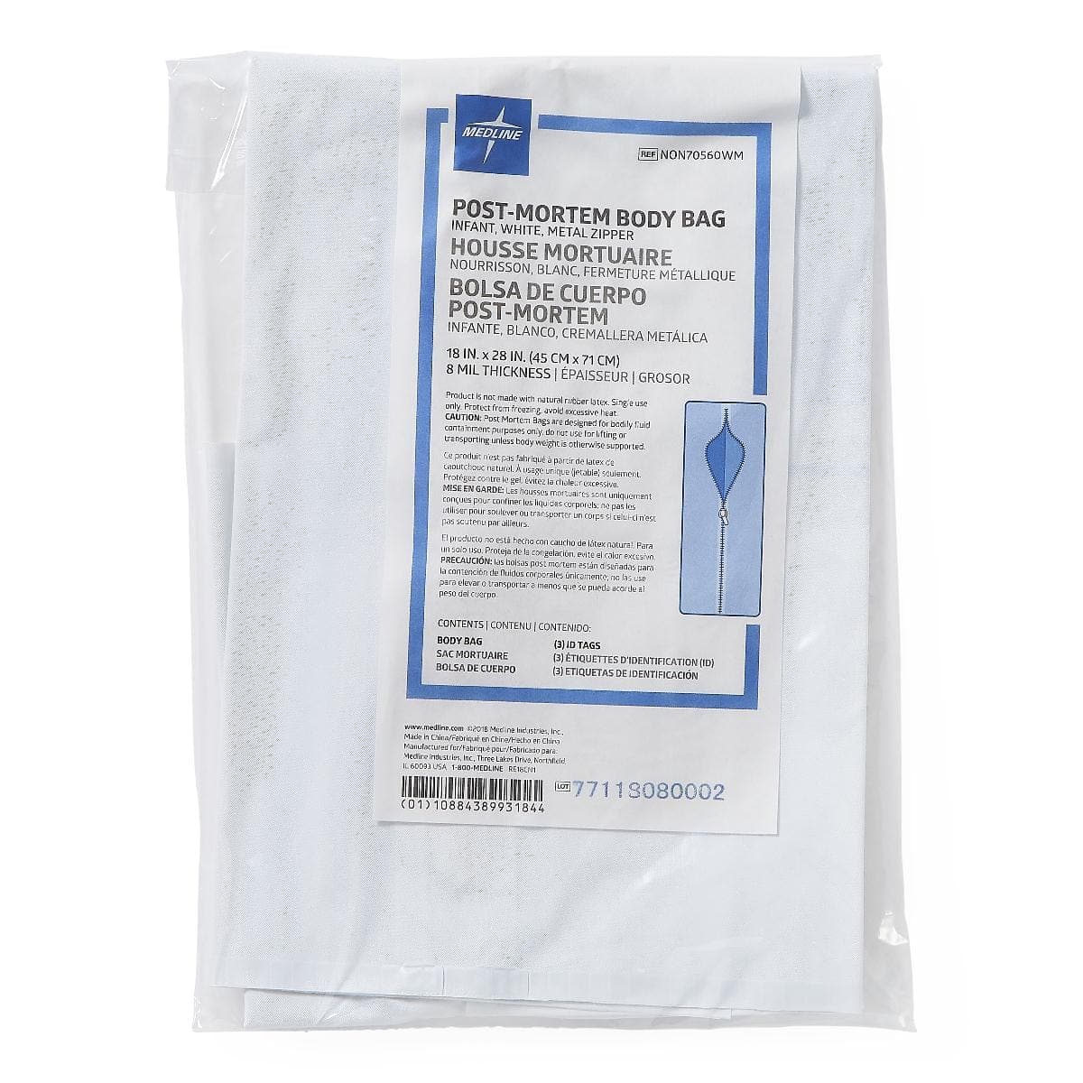 Medline Medline Pediatric Body Bags NON70560WMH