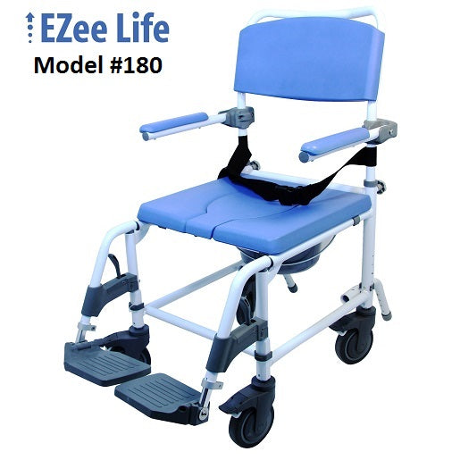 Healthline Model #180 Aluminum Shower Commode chair 18″ seat