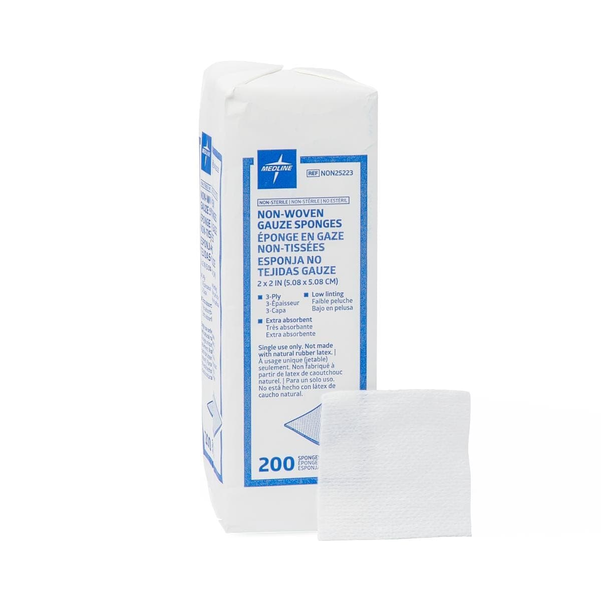 Medline Medline Standard Nonsterile Nonwoven Gauze Sponges NON25223