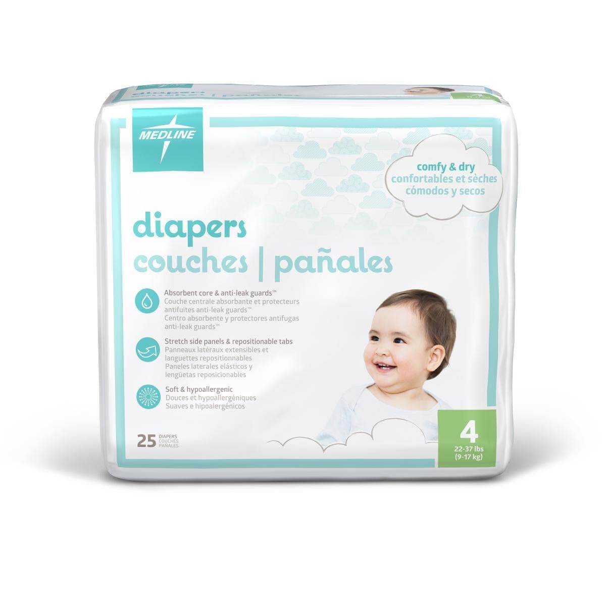 Medline Medline Disposable Baby Diapers MBD2004Z