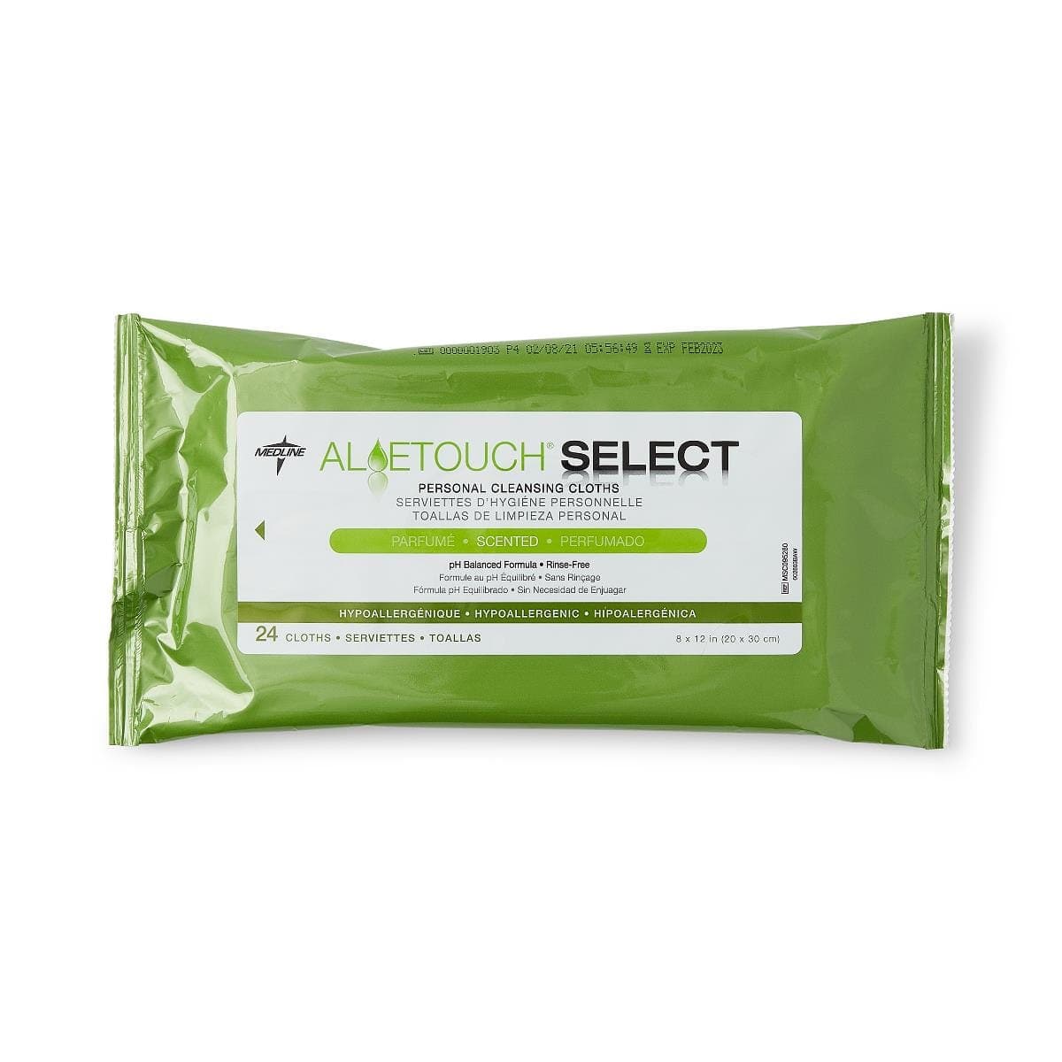 Medline Medline AloeTouch SELECT Premium Spunlace Personal Cleansing Wipes MSC095280