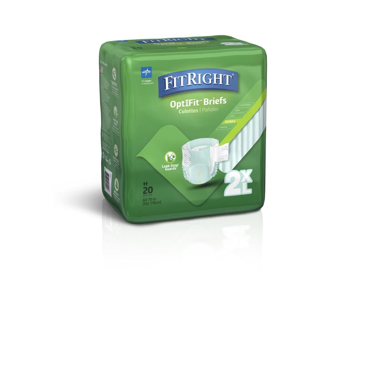 Medline Medline FitRight Plus Incontinence Briefs FITPLUSXXLZ