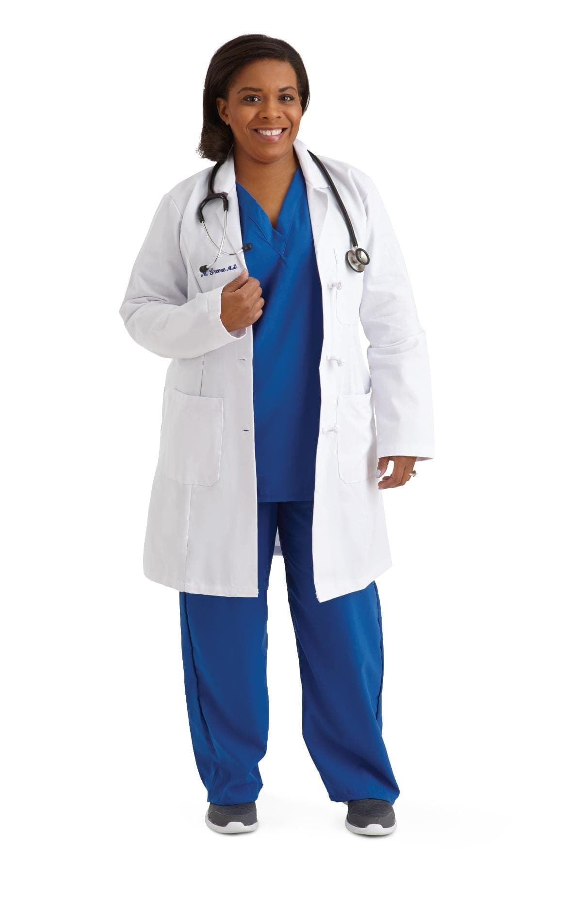 Medline Medline Women's 100% Cotton Staff-Length Lab Coats MDT19WHTXXS