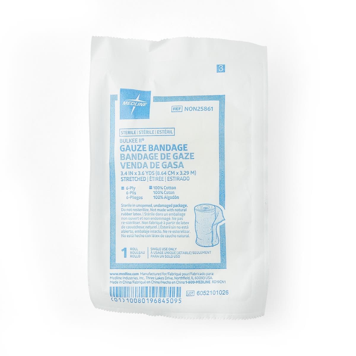 Medline Medline Bulkee II Sterile Cotton Gauze Bandages NON25861