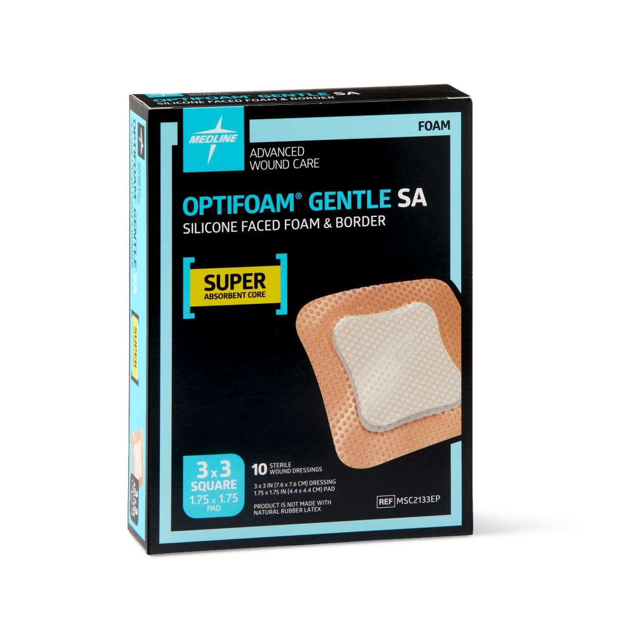 Medline Medline Optifoam Gentle SA Silicone-Faced Foam Dressings MSC2133EP
