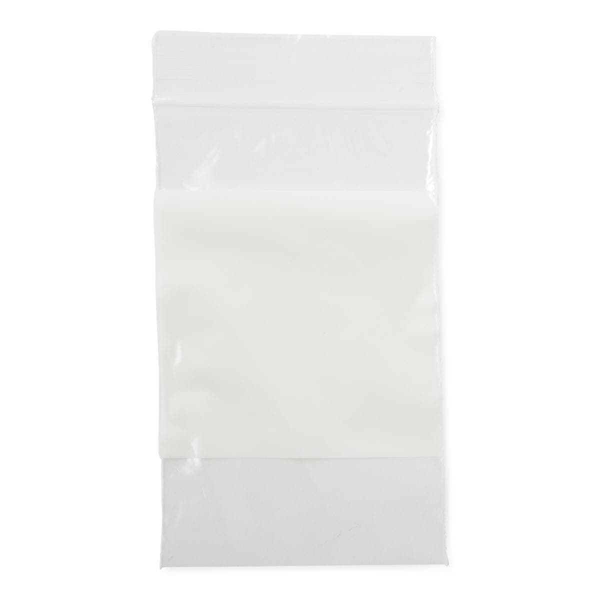 Medline Medline Plastic Zip Closure Bags with White Write-On Block NONZIP35