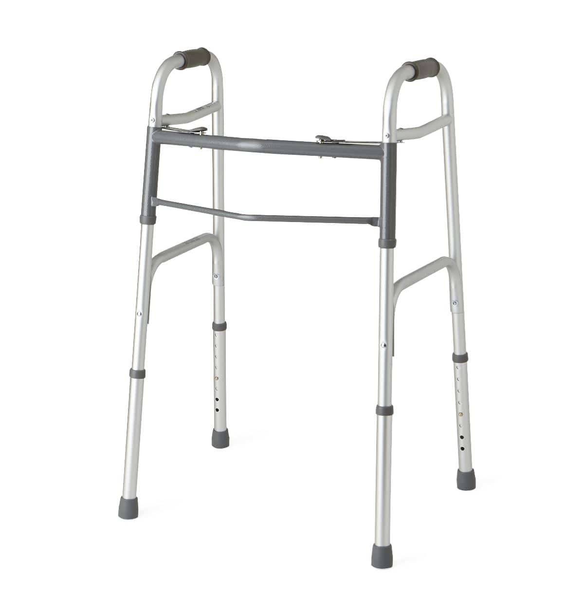 Medline Medline Two-Button Folding Walkers without Wheels MDS864104H