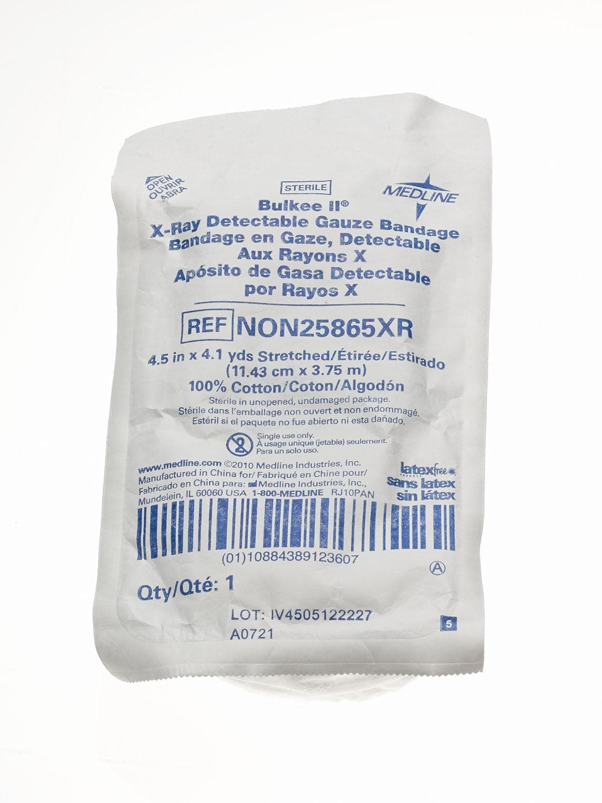 Medline Medline Sterile 100% Cotton X-ray Detectable Gauze Sponges NON25865XR