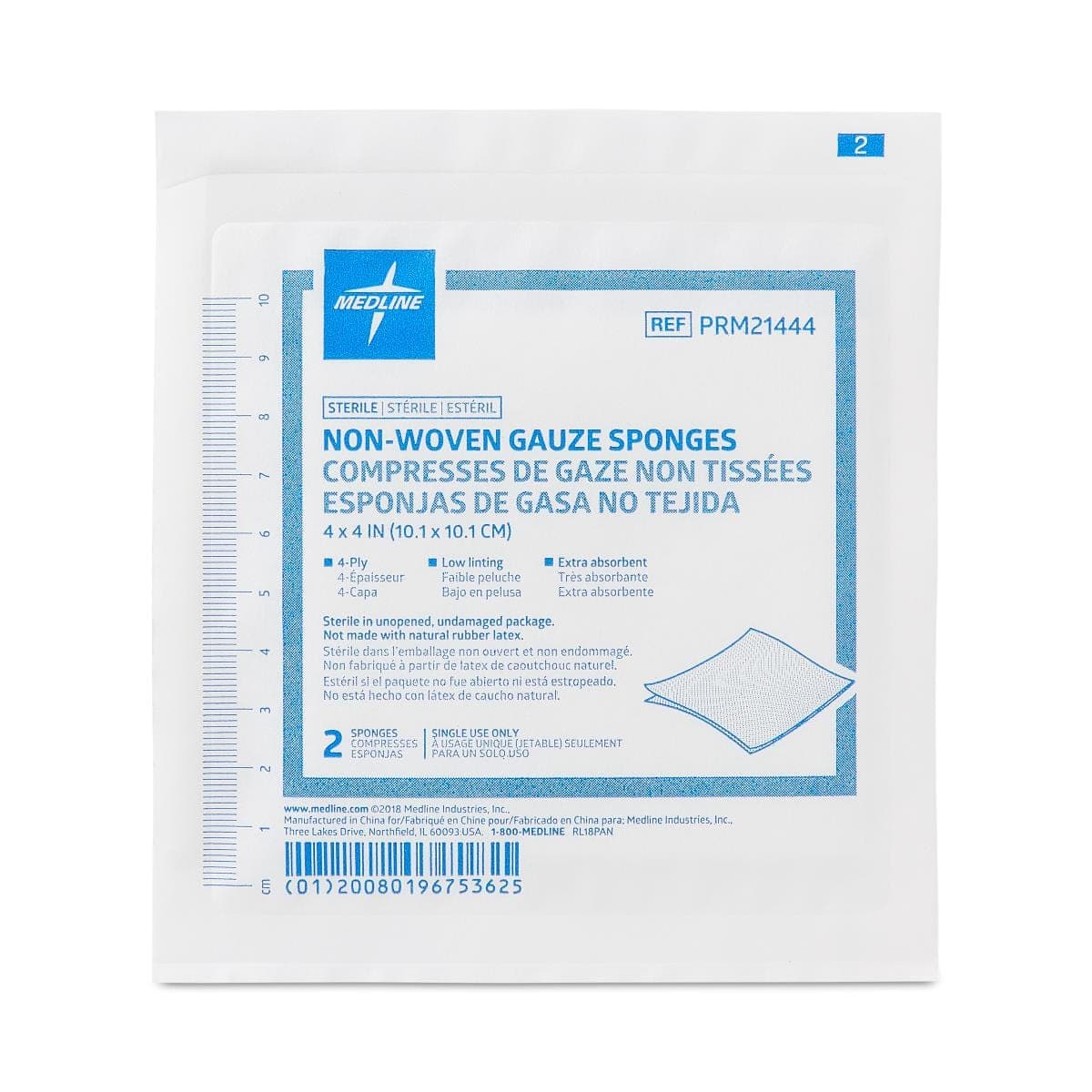 Medline Medline Sterile Nonwoven Gauze Sponges PRM21444