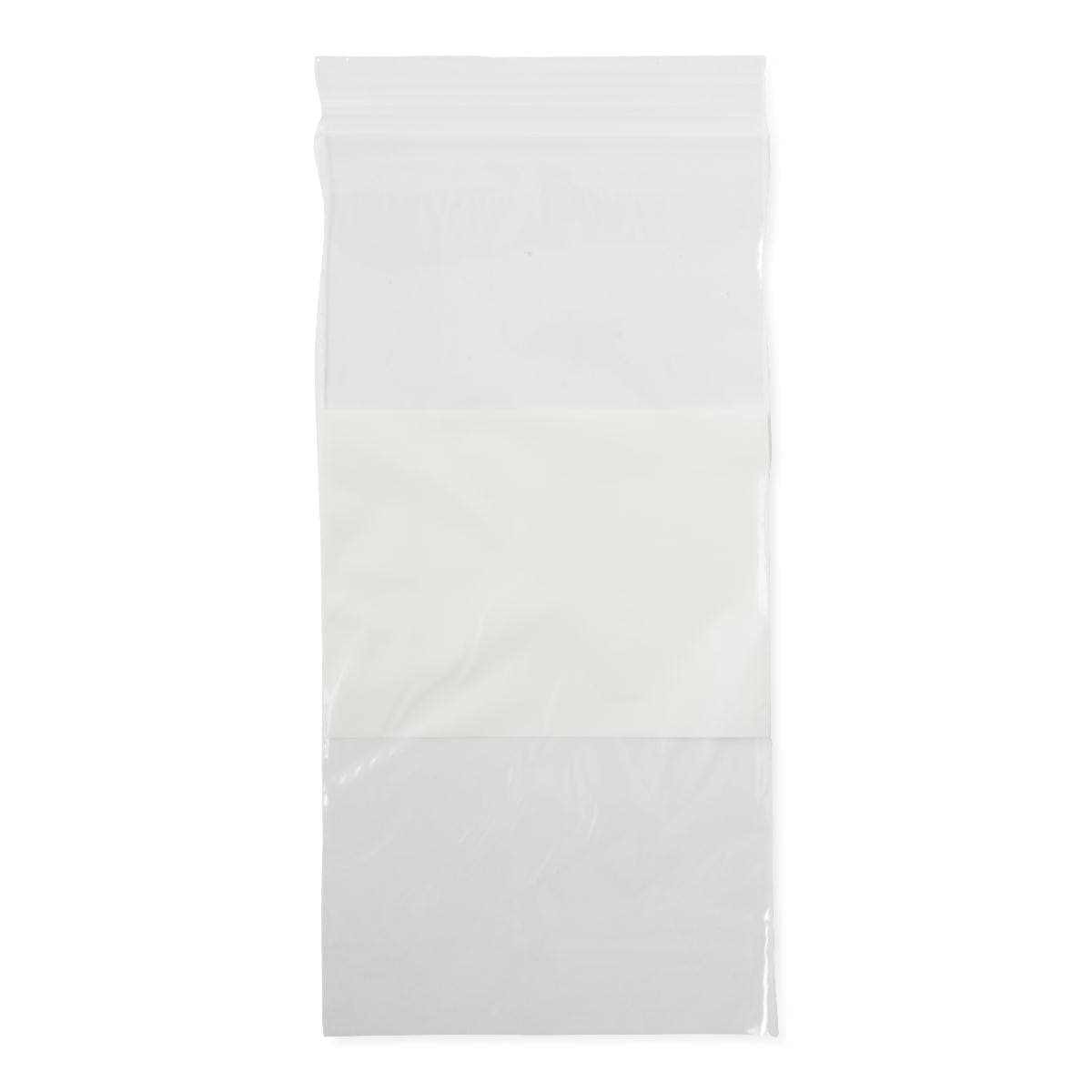 Medline Medline Plastic Zip Closure Bags with White Write-On Block NONZIP48Z