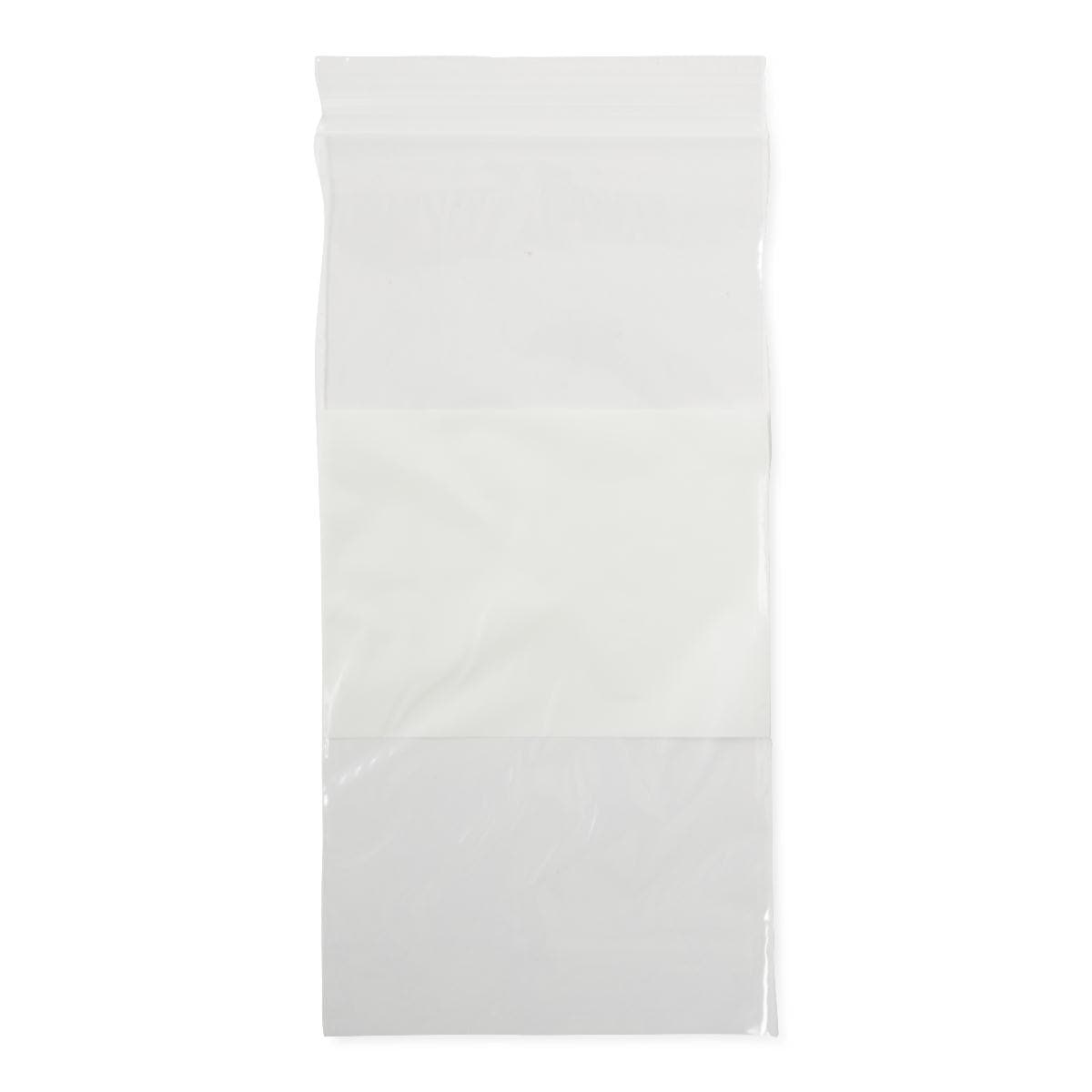 Medline Medline Plastic Zip Closure Bags with White Write-On Block NONZIP48