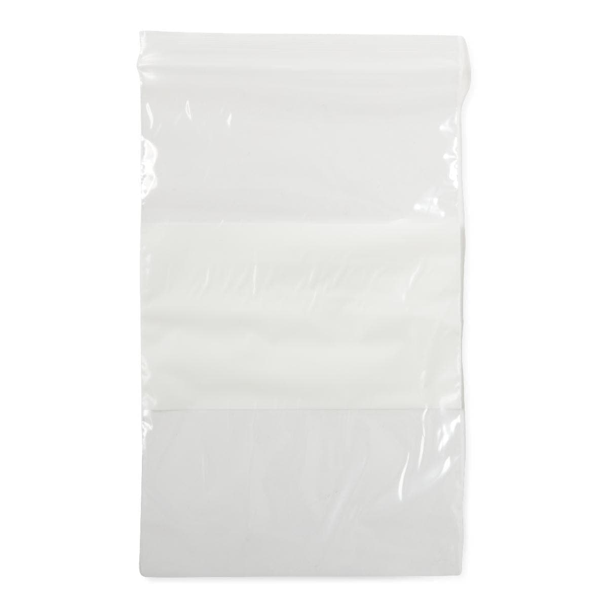 Medline Medline Plastic Zip Closure Bags with White Write-On Block NONZIP58