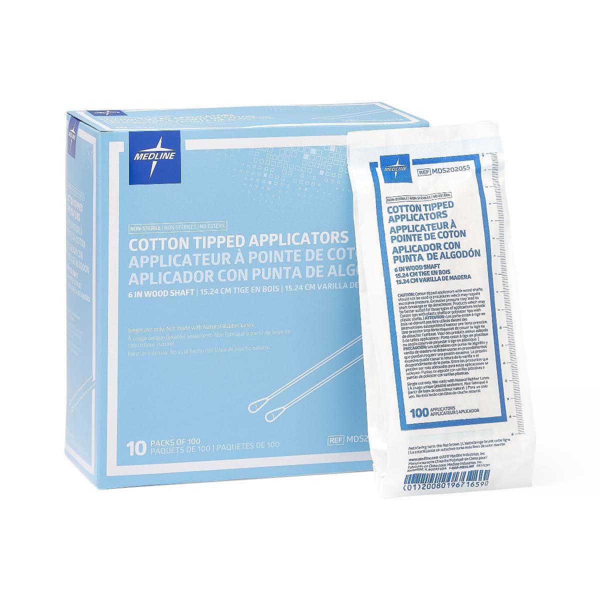 Medline Medline Nonsterile Cotton Tipped Applicator MDS202055ZZ