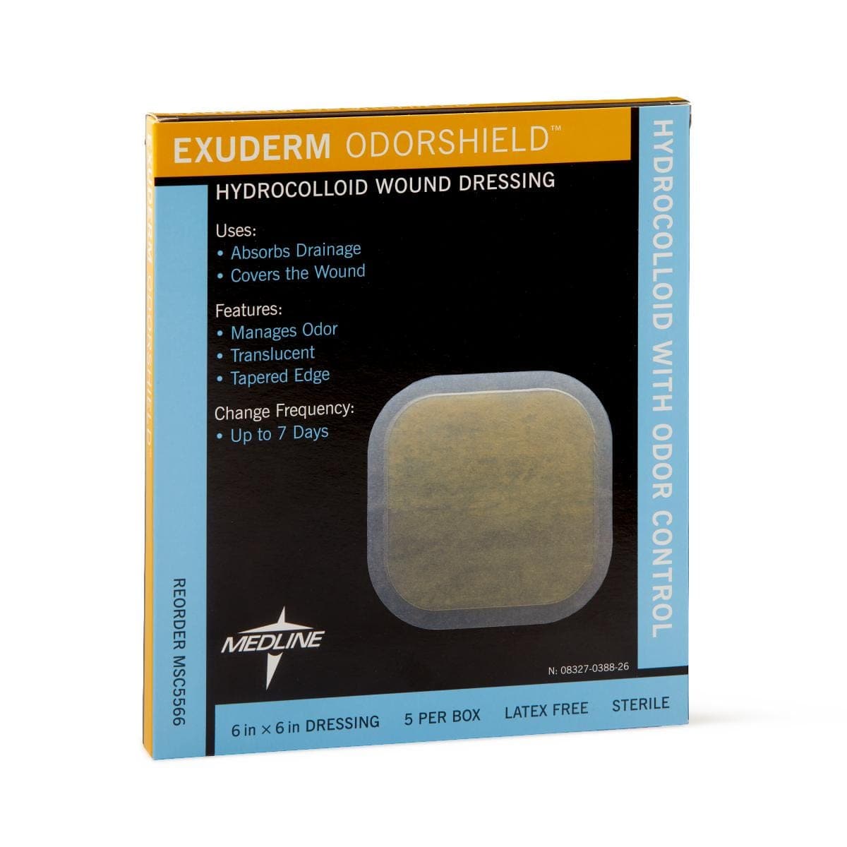 Medline Medline Exuderm Odorshield Hydrocolloid Wound Dressings MSC5566