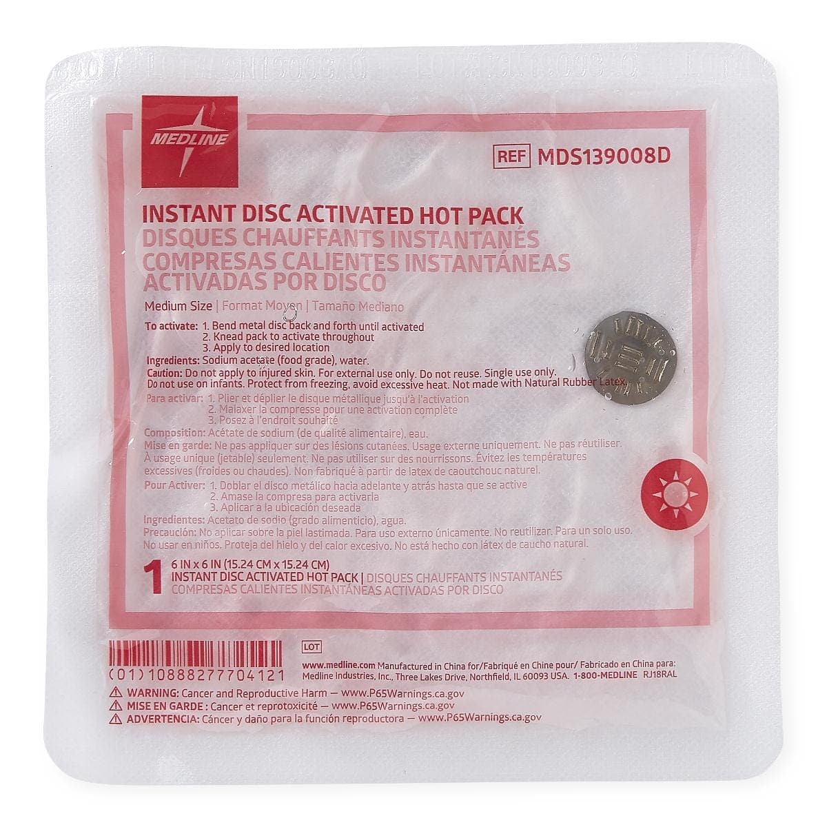 Medline Medline Disc Hot Packs MDS139008D