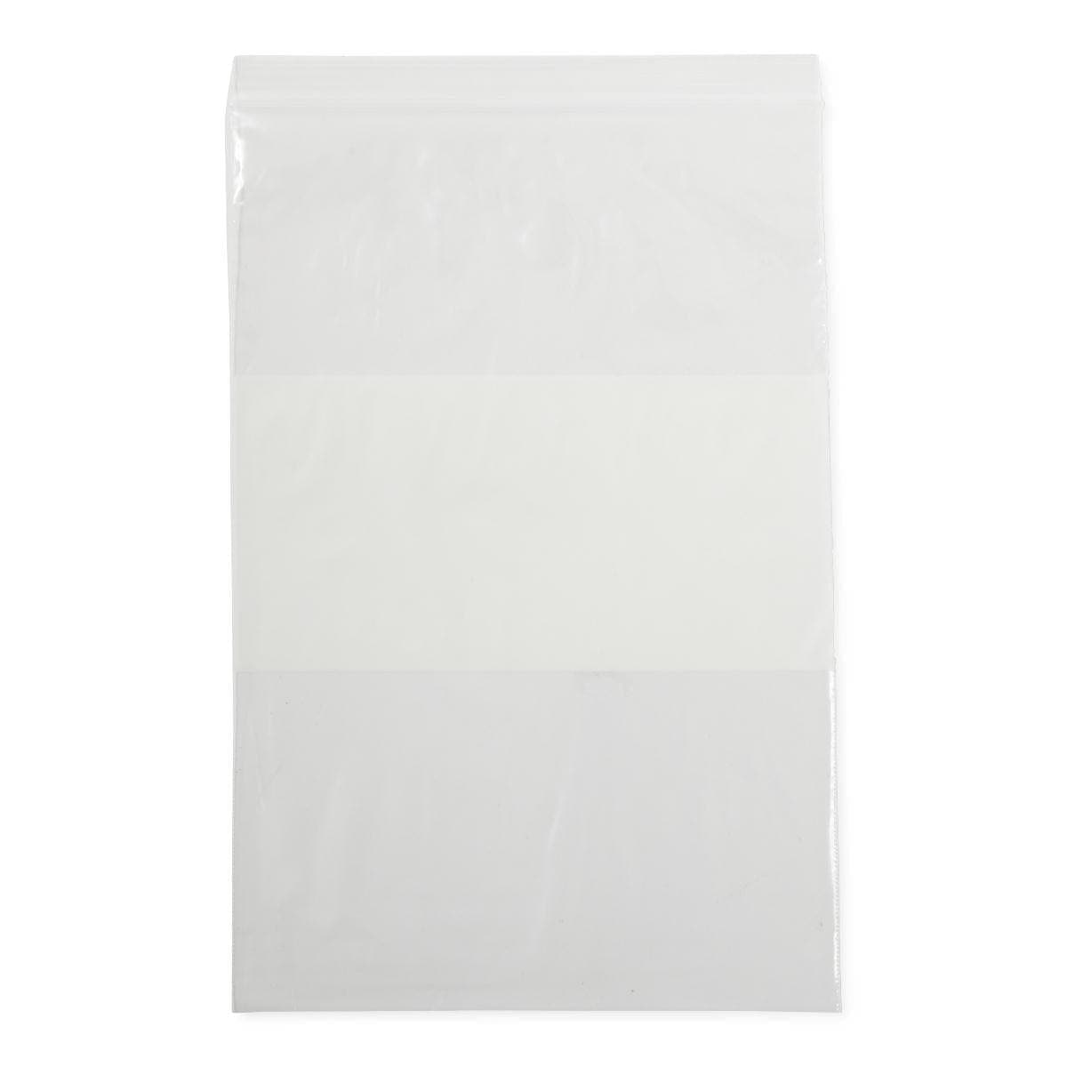 Medline Medline Plastic Zip Closure Bags with White Write-On Block NONZIP69