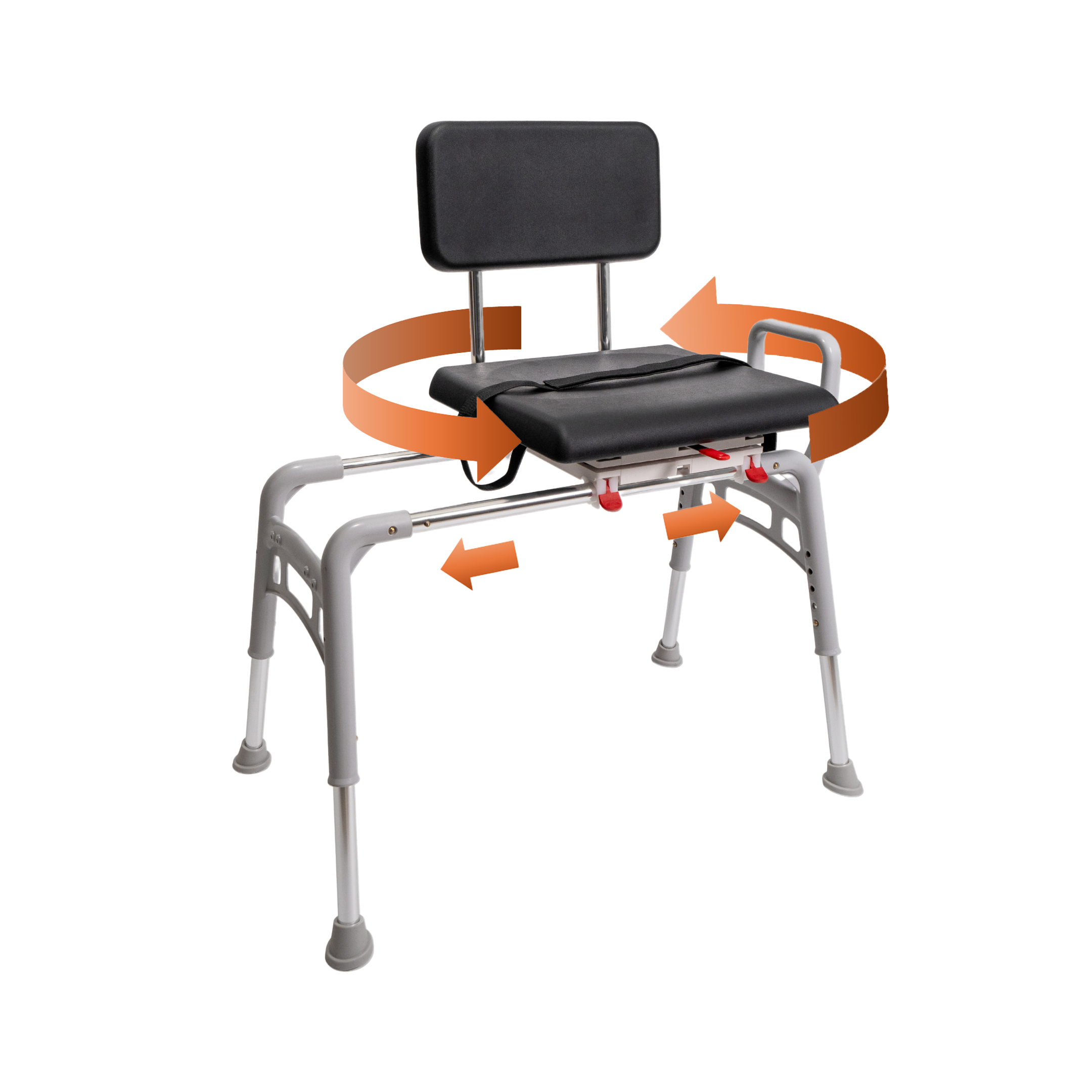 Eagle Health Supplies Sliding Tub Transfer Bench with Padded Swivel Seat (78661)