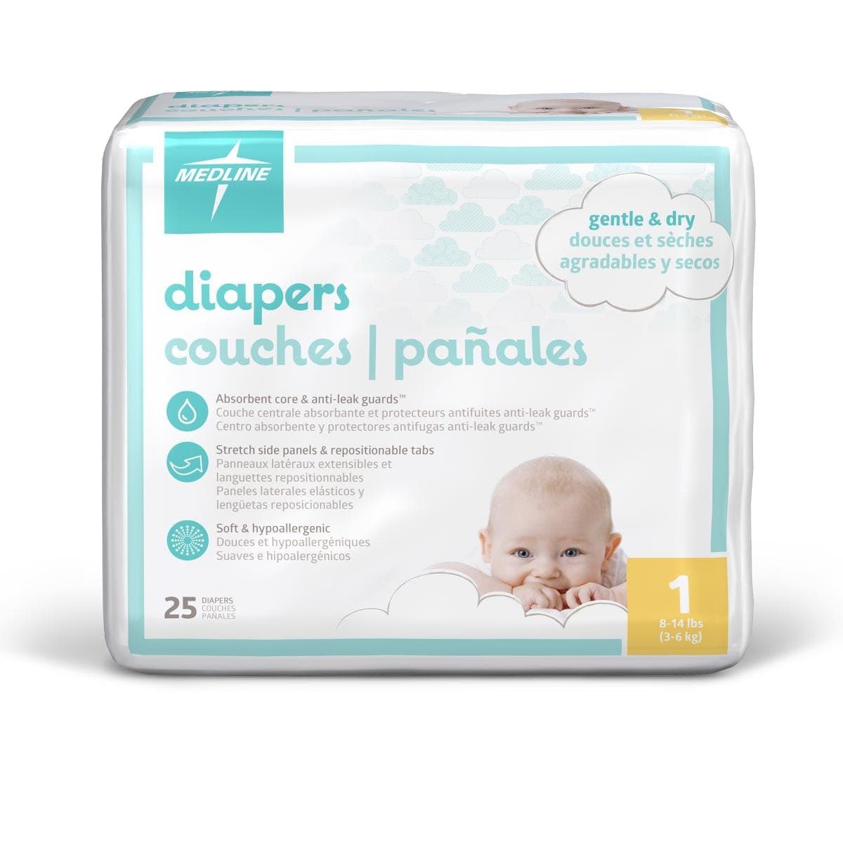 Medline Medline Disposable Baby Diapers MBD2001Z