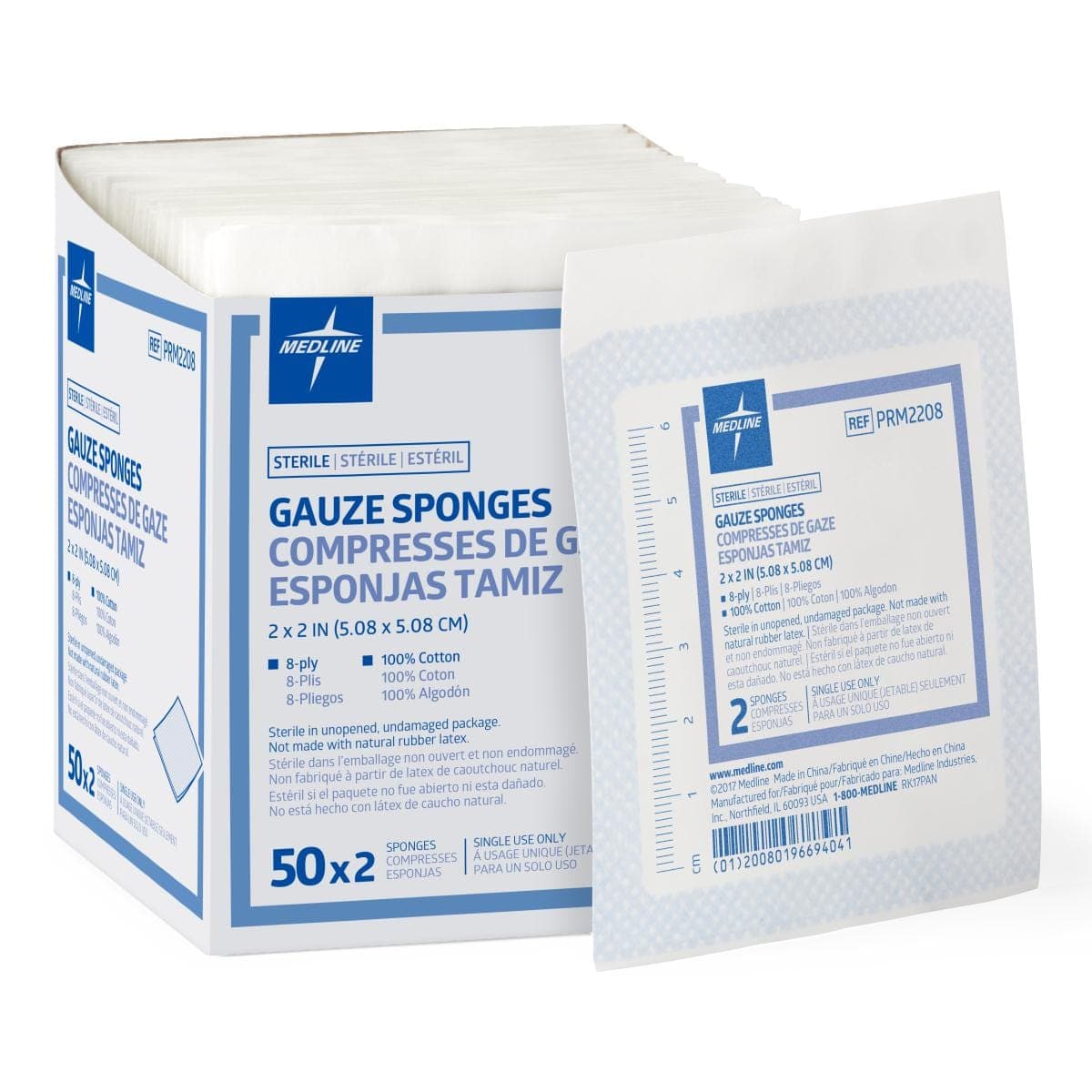 Medline Medline Sterile Woven Gauze Sponges PRM2208Z