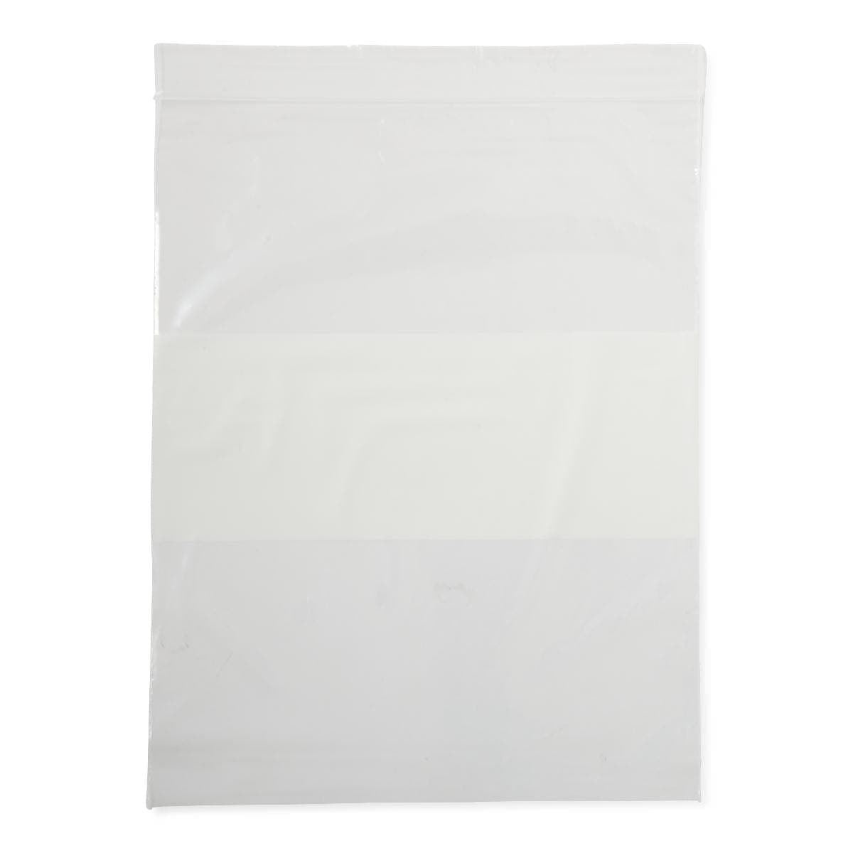 Medline Medline Plastic Zip Closure Bags with White Write-On Block NONZIP810