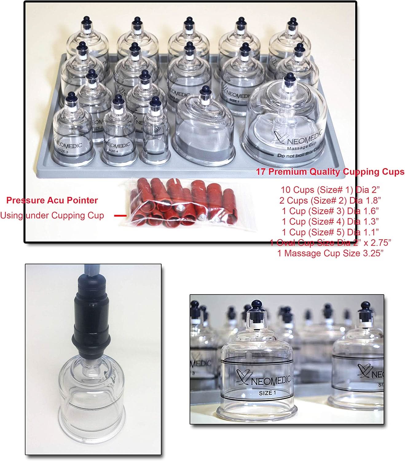 Neomedic PROFESSIONAL CUPPING CUP VACUUM SYSTEM