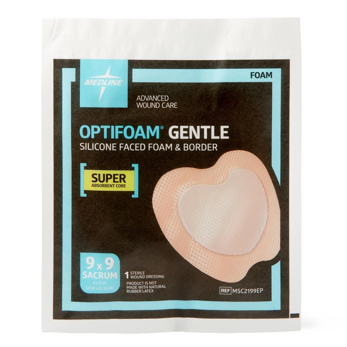 Medline Medline Optifoam Gentle SA Silicone-Faced Foam Dressings MSC2199EPH