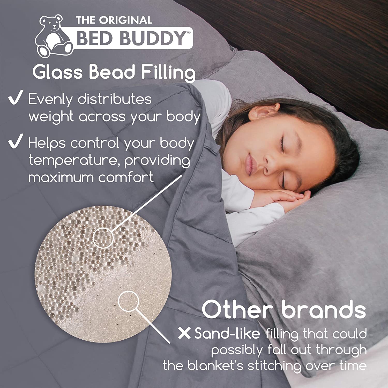 Compass Health Bed Buddy Weighted Blanket, Youth Size