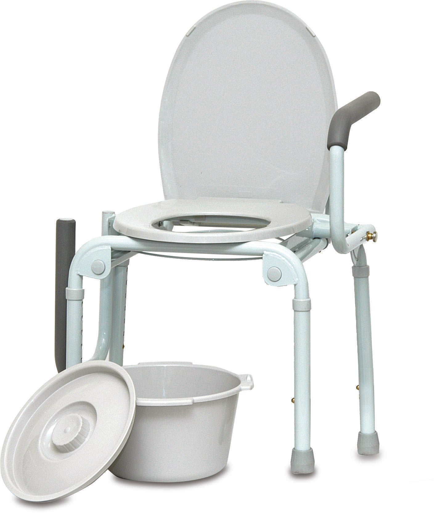 Compass Health ProBasics Steel Drop-Arm Commode, 300 lb Weight Capacity, Sold 1/cs
