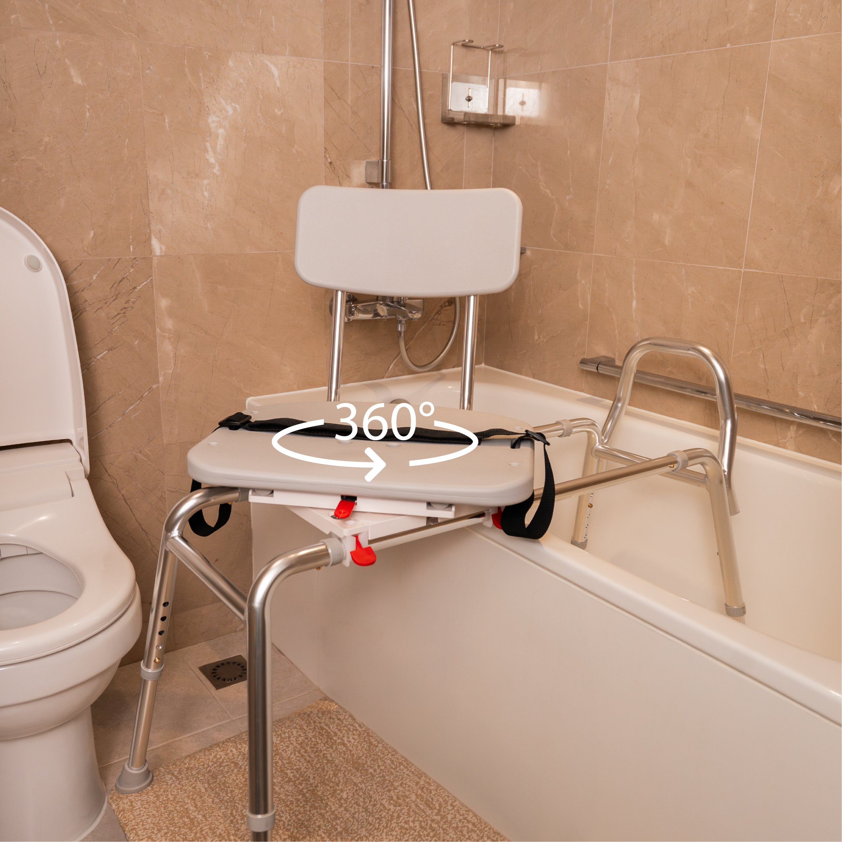 Eagle Health Supplies Sliding Tub Transfer Bench with Swivel Seat (77662)