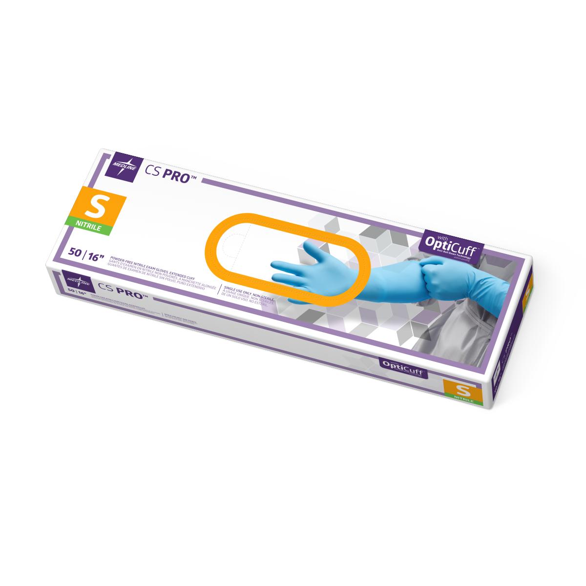 Medline CS Pro 16" Cuff Nitrile Exam Gloves