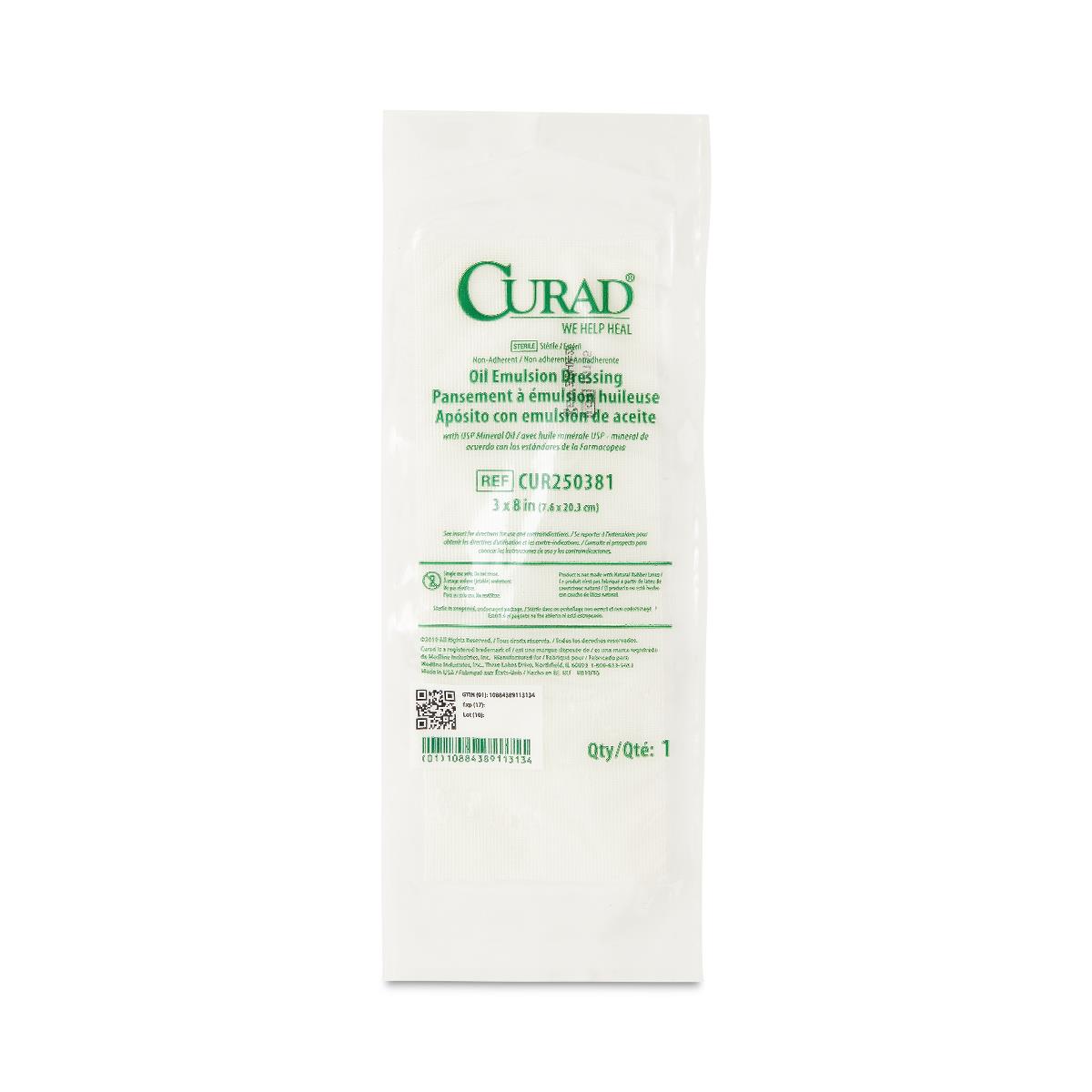 Medline CURAD Sterile Oil Emulsion Nonadherent Gauze Dressing