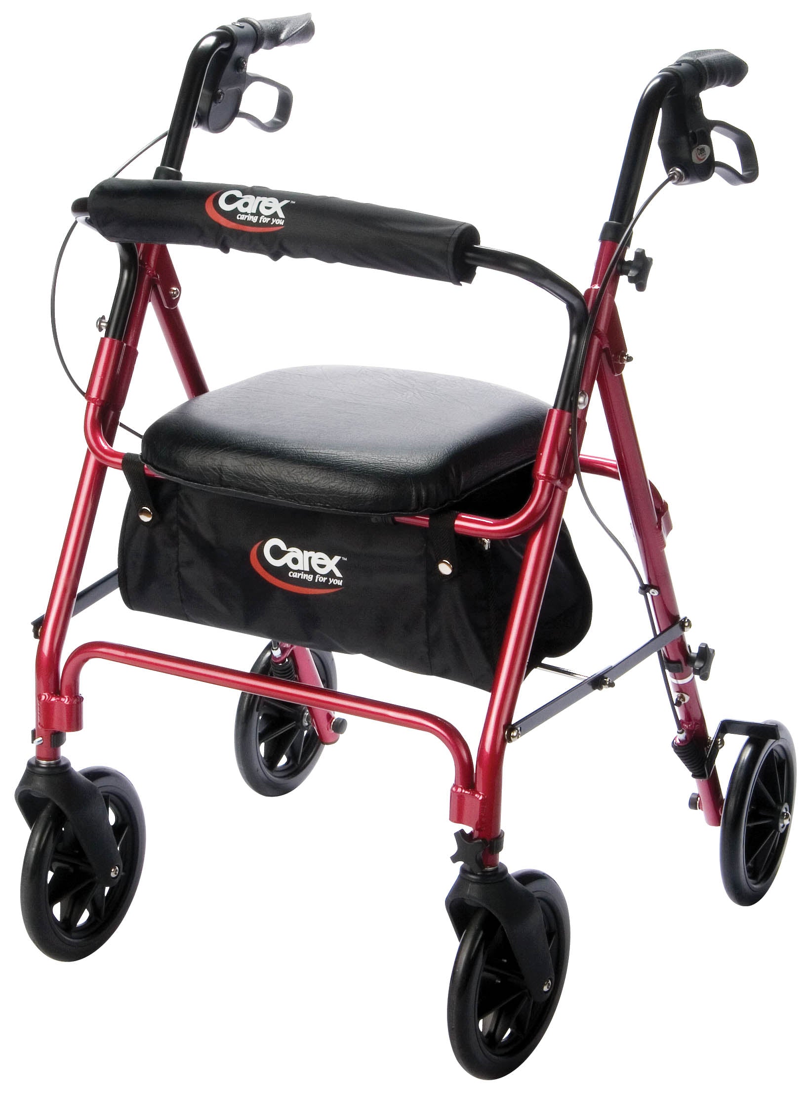 Compass Health Carex Rolling Walker (Burgundy)