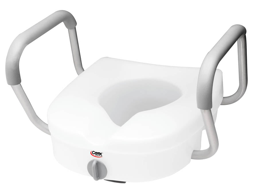 Compass Health Carex E-Z Lock Raised Toilet Seat w/ Armrests