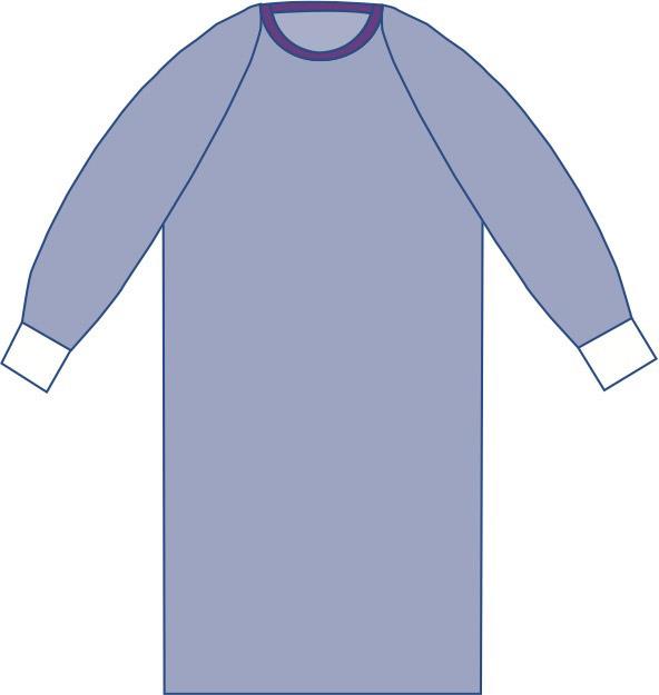 Medline Sterile Non-Reinforced Aurora Surgical Gowns with Raglan Sleeves