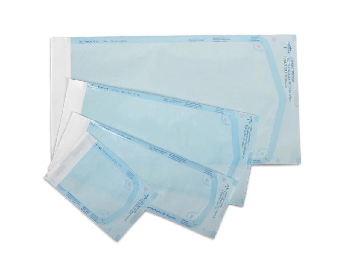 Medline Self-Seal Sterilization Pouches for Steam and Gas Only