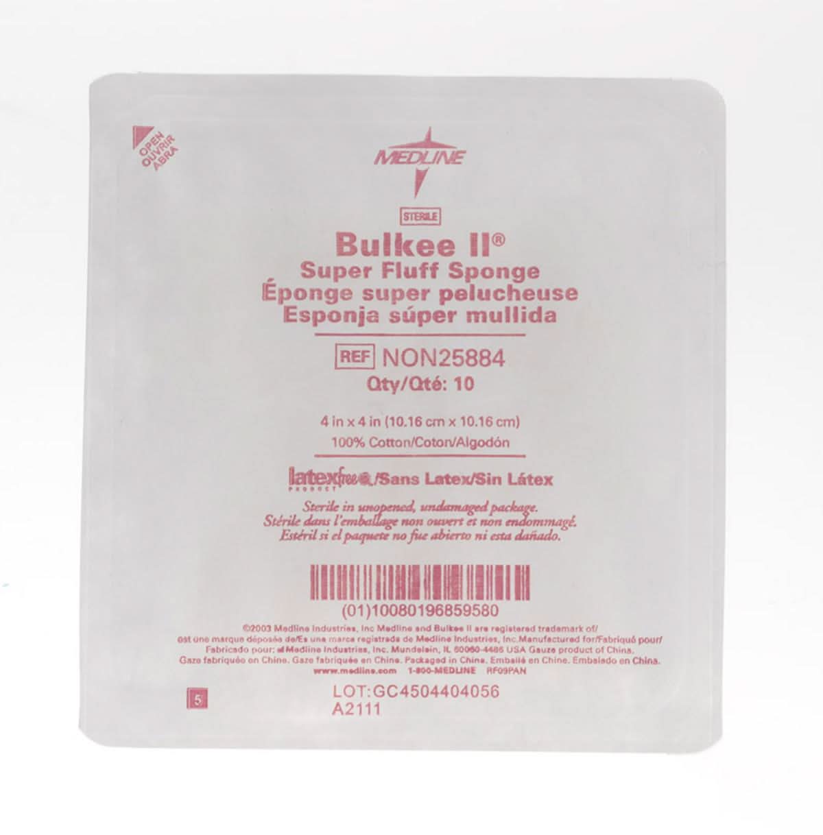 Medline Sterile Bulkee Super Fluff Sponge
