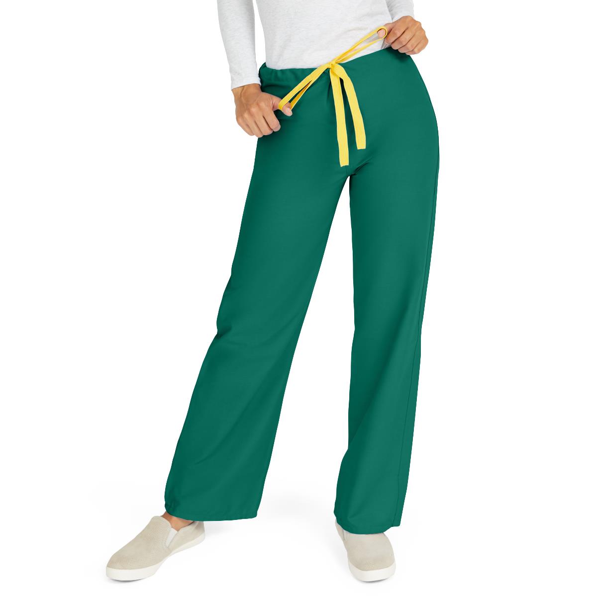 Medline AngelStat Scrub Pants with Angelica Color Coding - Hunter Green (Style 600)
