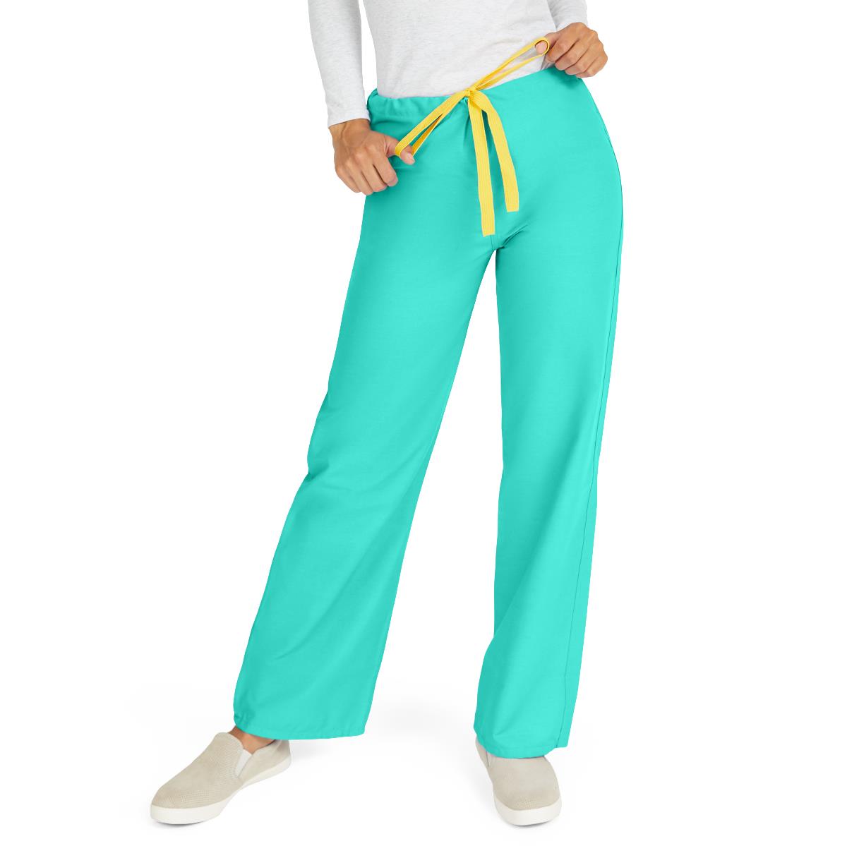 Medline AngelStat Style 600 Unisex Reversible Scrub Pants with Color Coding