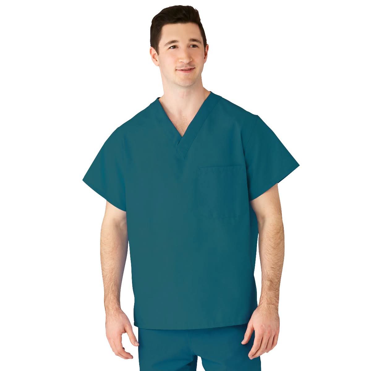 Medline 610 AngelStat Peacock Scrub Tops ANGCC
