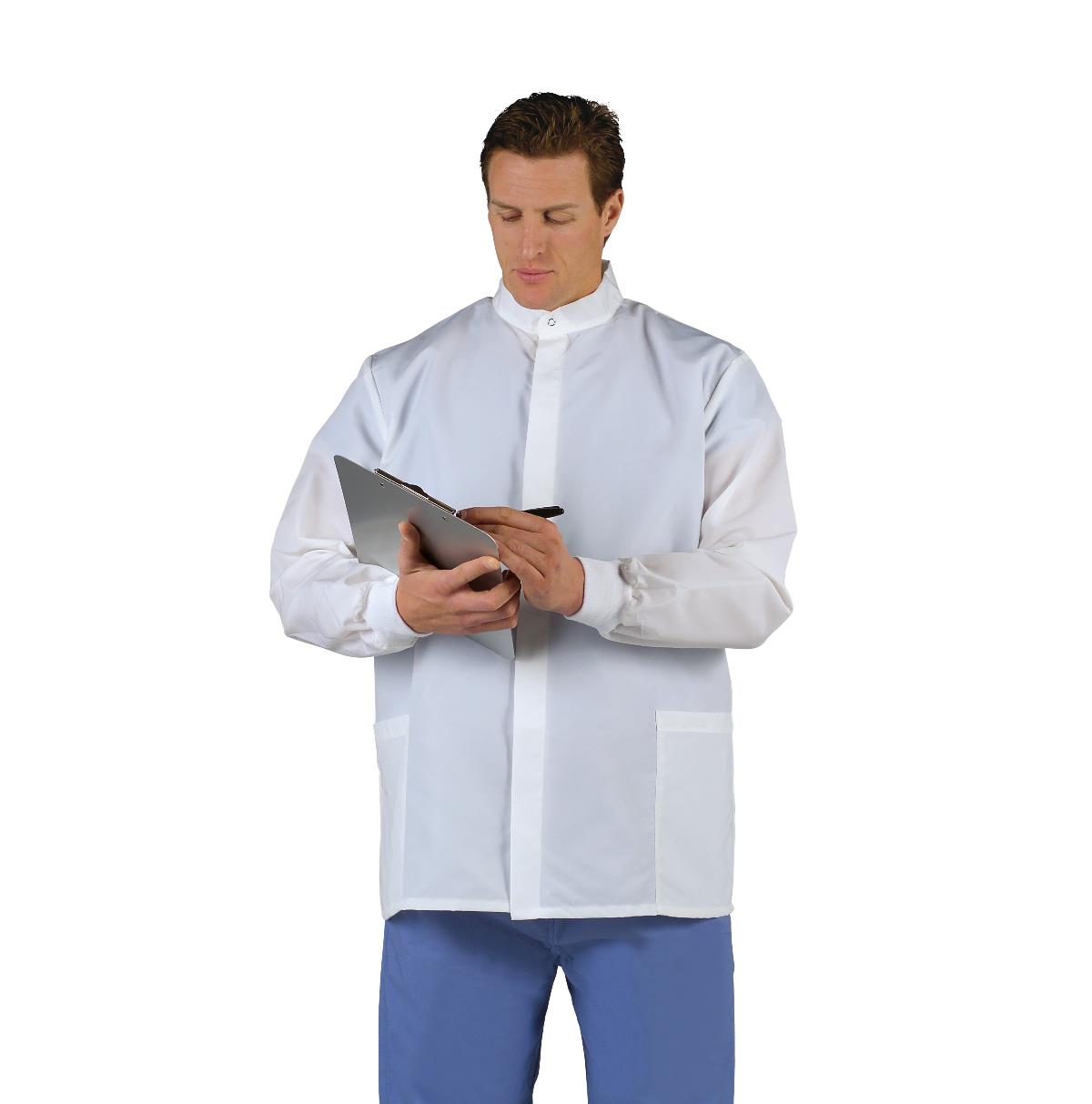 Medline Reusable Short-Length Polyester Barrier Lab Coat