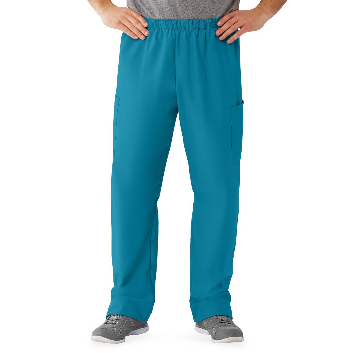 Medline AngelStat Style 674 Unisex Cargo Scrub Pants with Elastic Waist