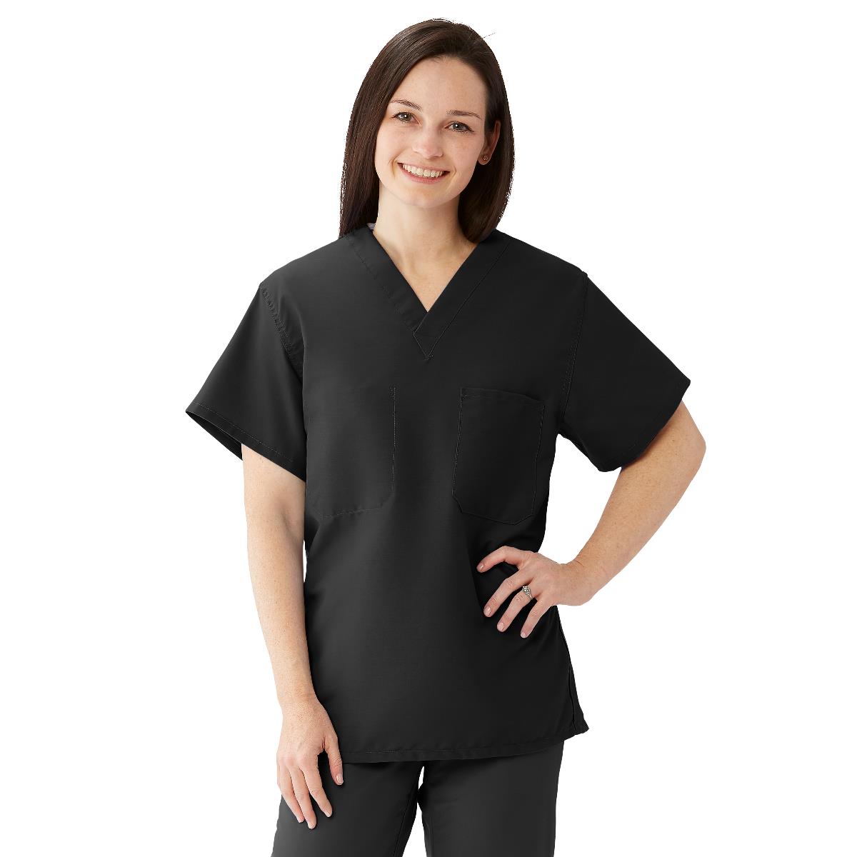 Medline ComfortEase Unisex Reversible 1-Pocket Scrub Tops (Style 910)