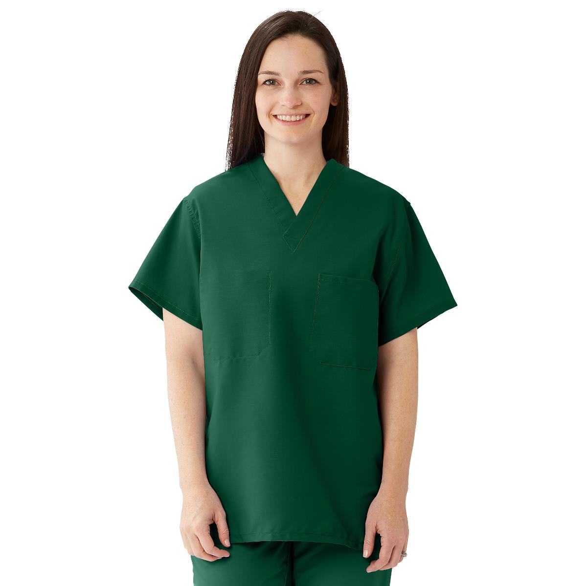 Medline ComfortEase 910 Unisex Reversible Scrub Tops with 1 Pocket
