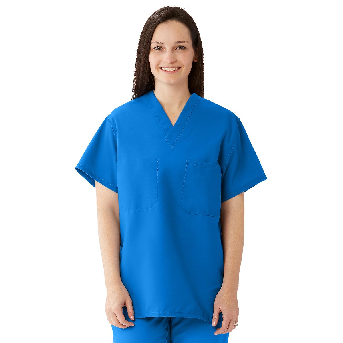 Medline ComfortEase 910 Unisex Reversible Scrub Tops with 1 Pocket