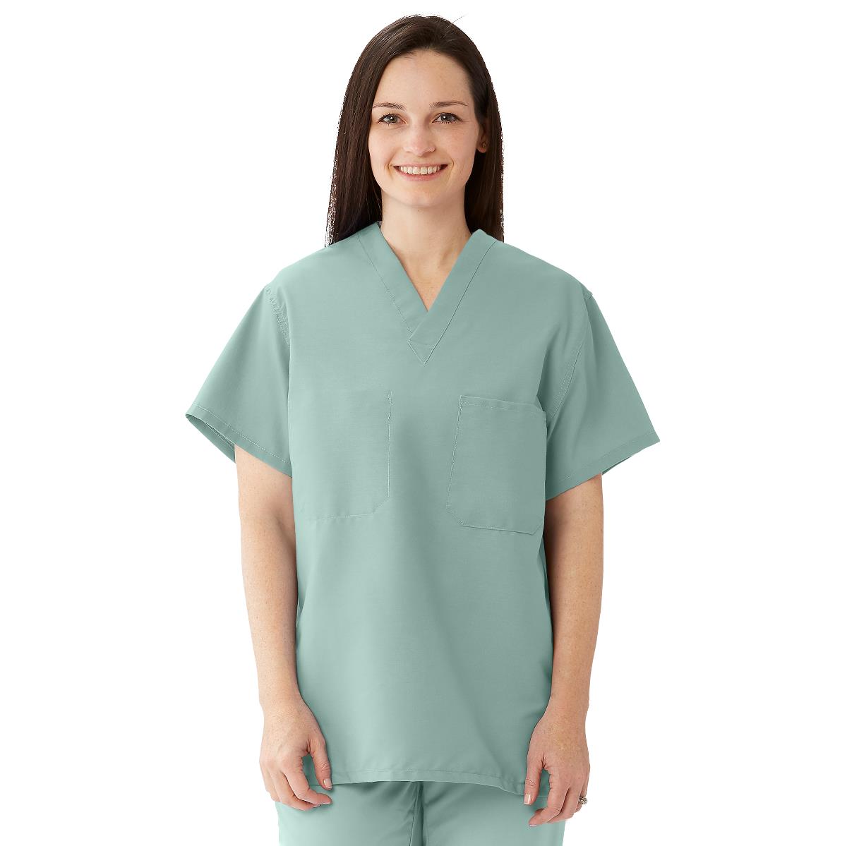 Medline ComfortEase 910 Unisex Reversible Scrub Tops with 1 Pocket