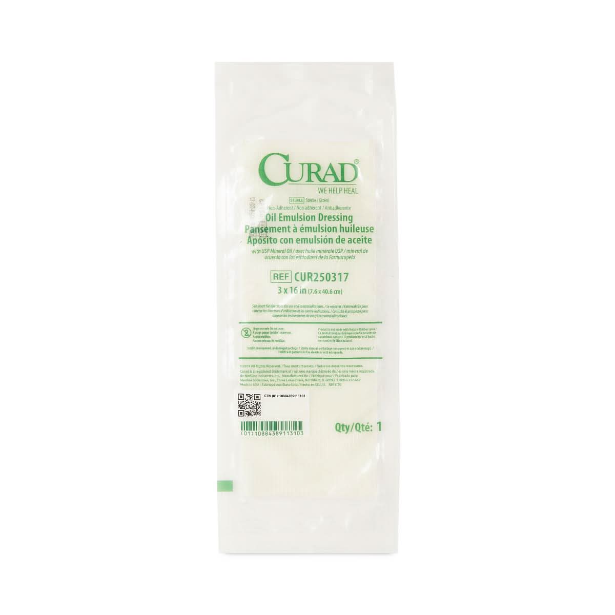 Medline CURAD Sterile Oil Emulsion Nonadherent Gauze Dressing