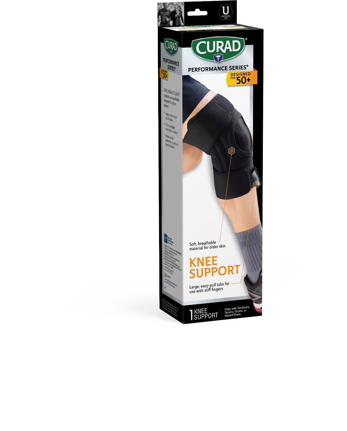 Medline CURAD Performance Series Knee Supports with Microban Case