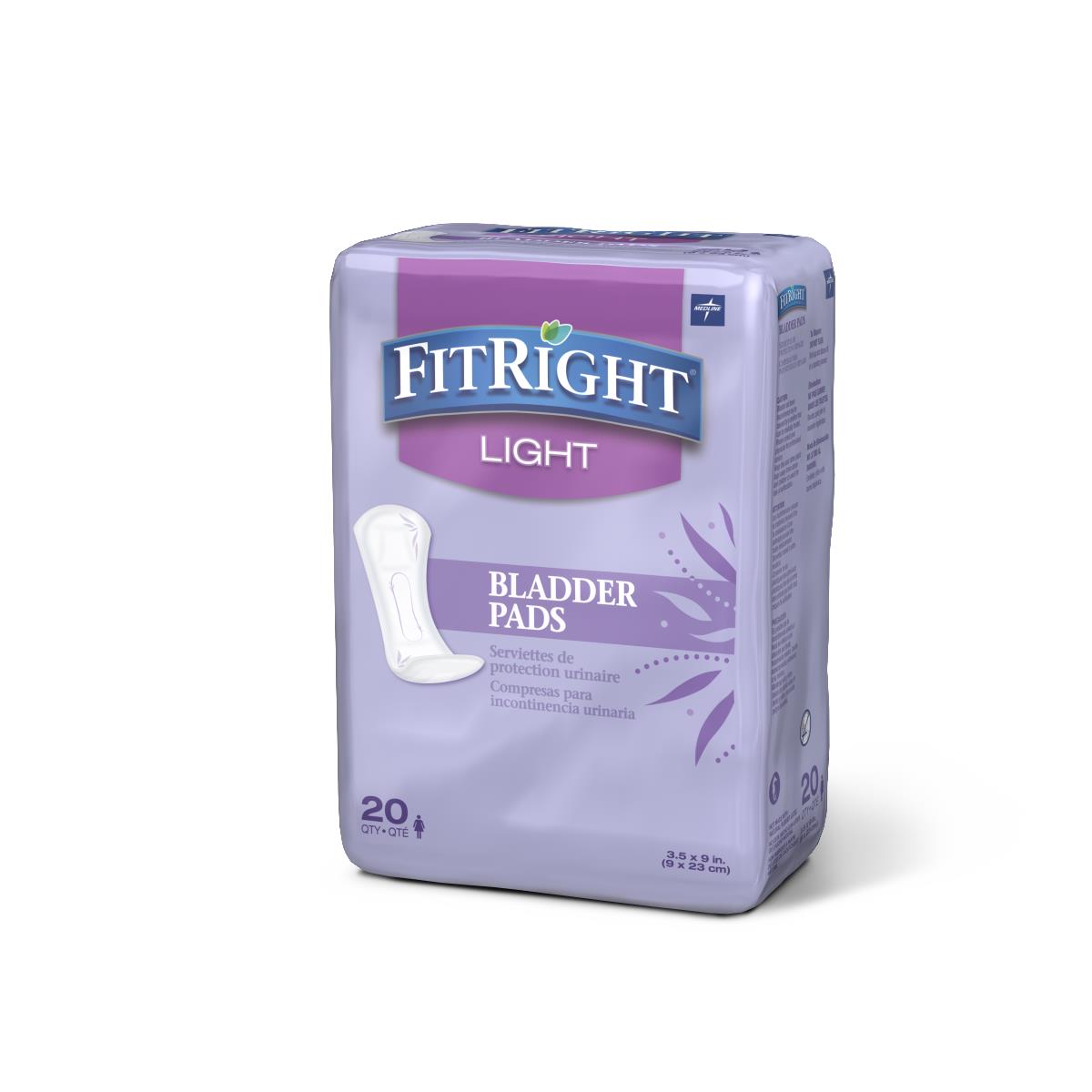 Medline FitRight ActivEdge Women's Bladder Control Pads